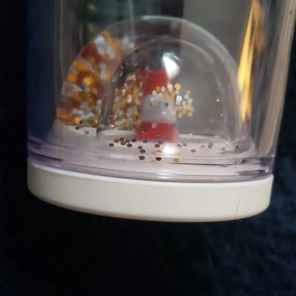Starbucks Tumbler 12 oz Blue Santa Globe Water Ball Cup